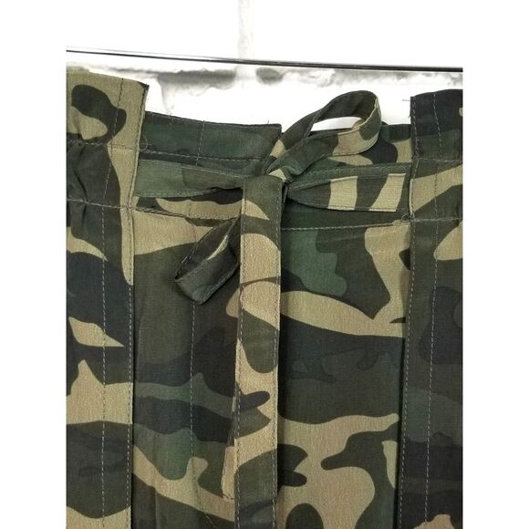 SANCTUARY CLOTHING Breezy Camo Print Paper Bag Shorts Summer Beachy Size Small - Picture 4 of 7